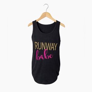 Small Shop. Runway Babe Black Tank. Great Condition. Size 5/6